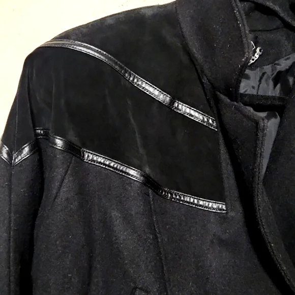 Braetan Vintage Union Made Double Breasted Cropped Jacket Suede Accents Size Med - Picture 5 of 15